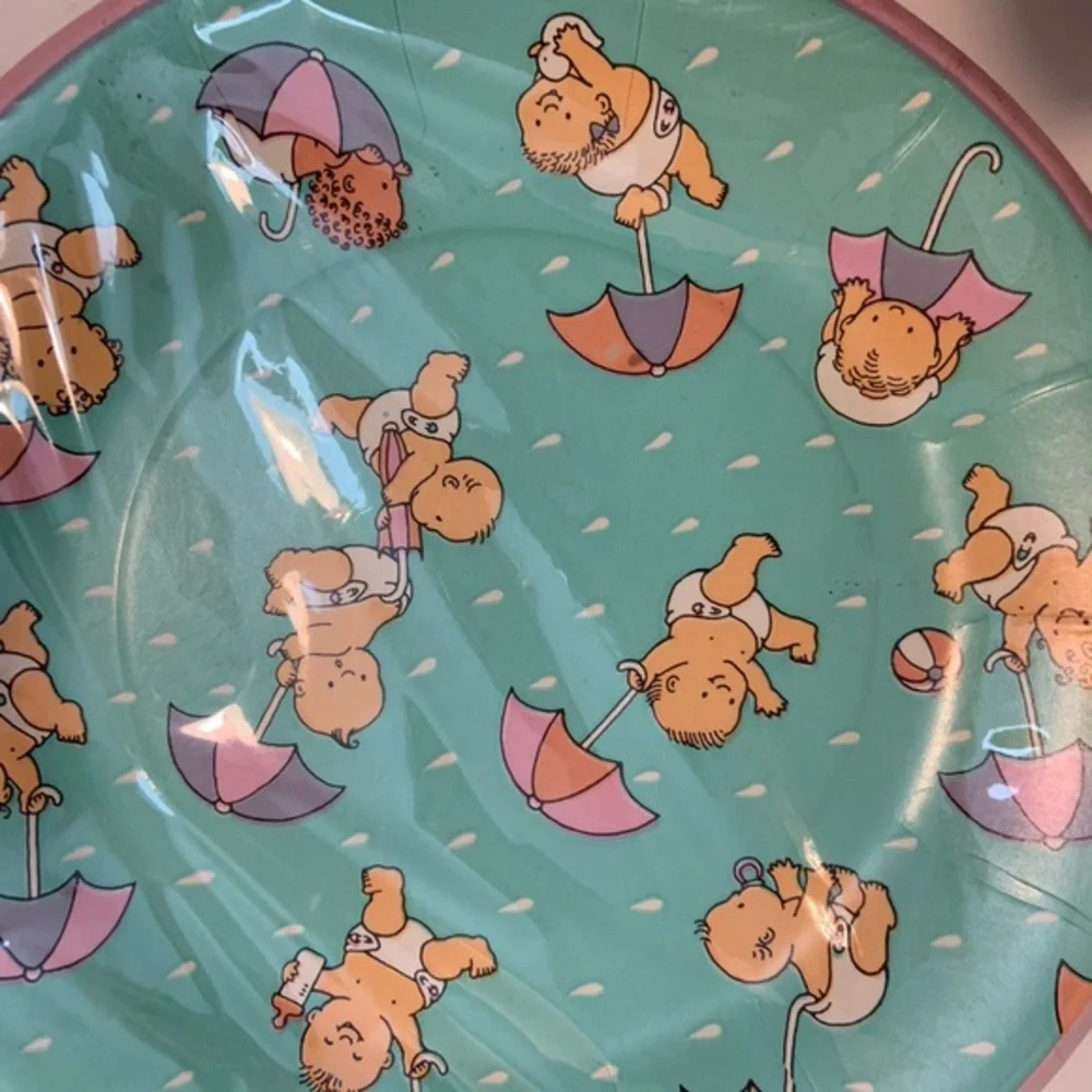 New Vintage Retro Gibson Unisex Baby Shower Reveal Tableware Cups Plates Gift